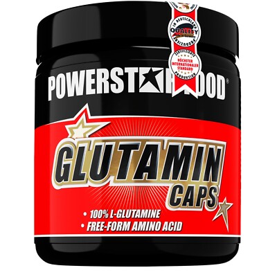 Glutamin Caps | Hochdosiert | 300 Kapseln | Direkt vom Hersteller | POWERSTAR