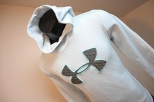 Under Armour Hoodie ColdGear Loose Blue Pullover Sweater Womens Sz Medium