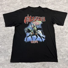 Saxon Band Tour Black Unisex T-Shirt Adult Cotton Tee S To 5XL BT365
