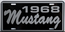 1968 68 Mustang Metal License Plate Fits Ford 260 289 302 Gt Fastback Shelby
