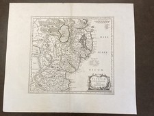 Gerard Mercatur / ULTONIAE ORIENTALIS PARS MAP OF NORTH-EAST COAST OF IRELAND