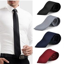 New Men's Dress Tie Solid Color Classic Neck Tie Necktie Wedding Formal USA