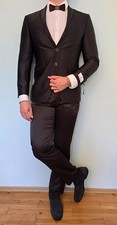 WILVORST Slim Line Hochzeitsanzug Anzug Smoking Suit glänzend Gr. 46