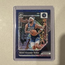 2024-25 Optic NICKEIL ALEXANDER-WALKER #4 Blue Shimmer SP /75, Twolves