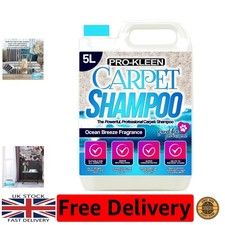 High Concentrate 5L Carpet Shampoo - Ocean Fresh Scent - Effective Stain Removal 6.39 per litre