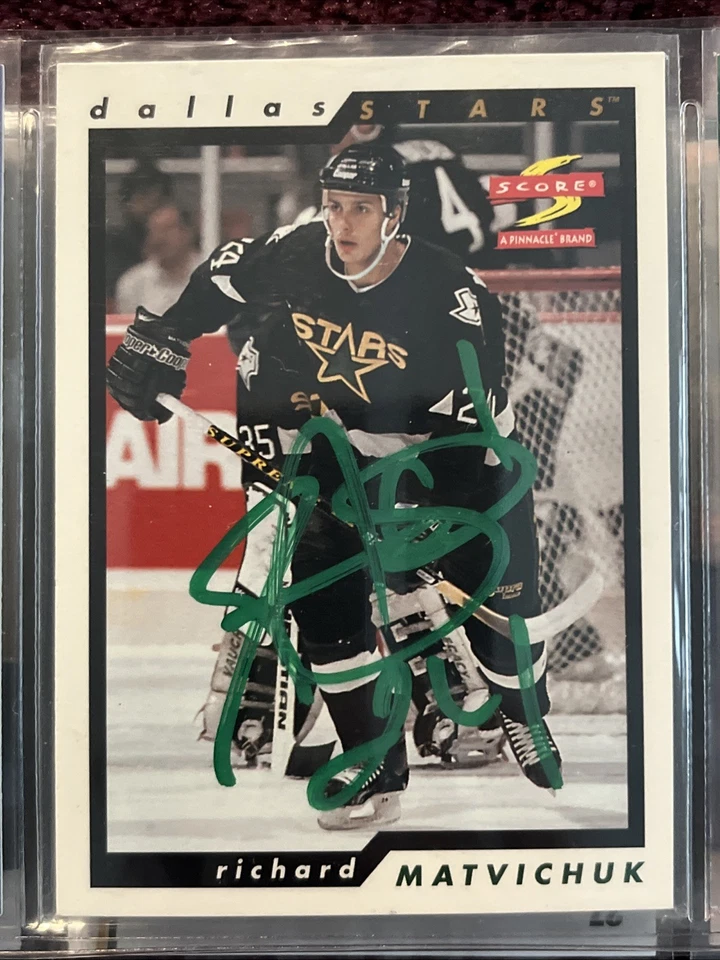 3 Signed Dallas Stars Cards Andy Moog/Richard Matvichuk/Nicklas Grossman - Image 3 of 4