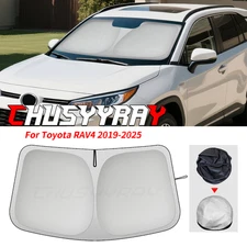 Car Windshield Sun Shade Foldable UV Block Cover For Toyota RAV4 2019-2025