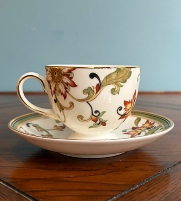 Wedgwood Oberon Leigh Shape Footed Teacup and Saucer Set