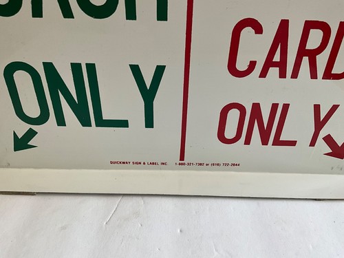 Nur Bargeld & Kreditkarte Tischplatte Blechschild - Quickway Schild & Etikett Inc - Bild 2 von 10