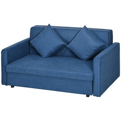 2-Sitzer Schlafsofa, umbaubare Bettsofa, moderner Stoff Loveseat Sofa Couch mit