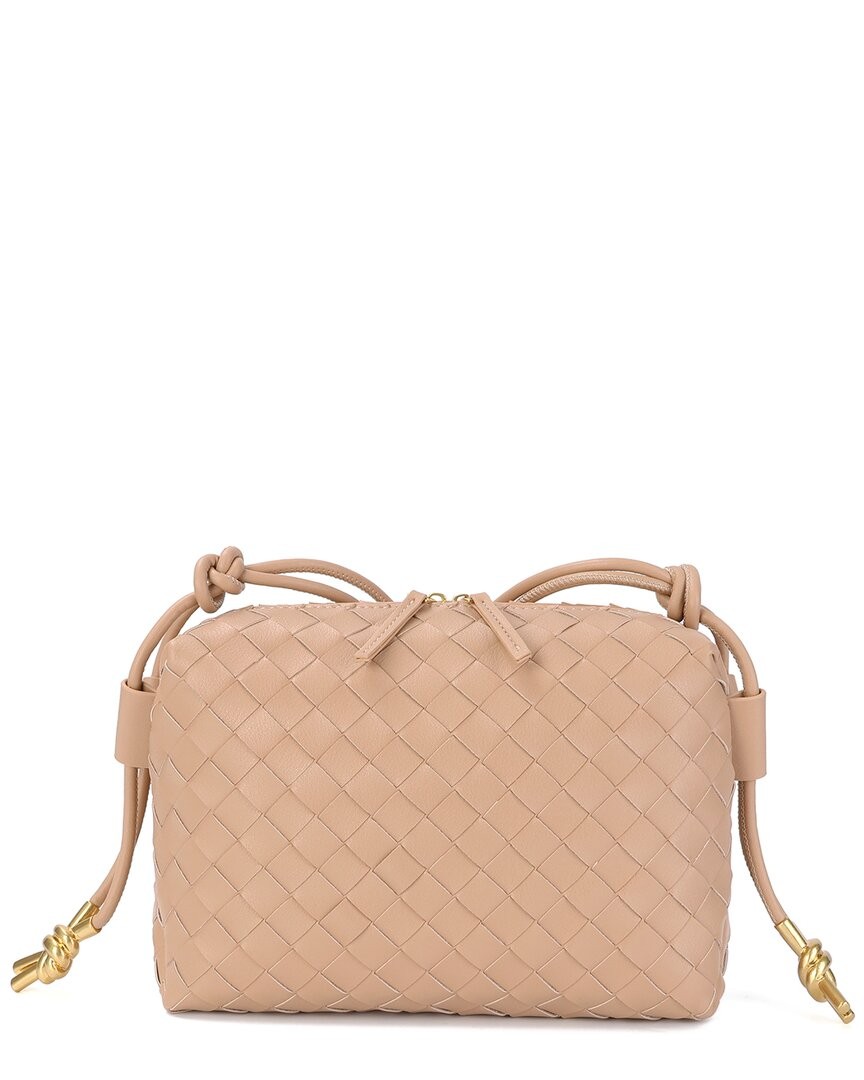 Tiffany - Fred Paris Large Woven Leather Crossbody Messenger Bag Womens Ns 20890₽
