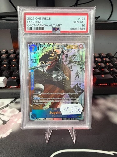 One Piece Card Game Sogeking OP03-122 Manga Alternate Art PSA 10 Gem Mint