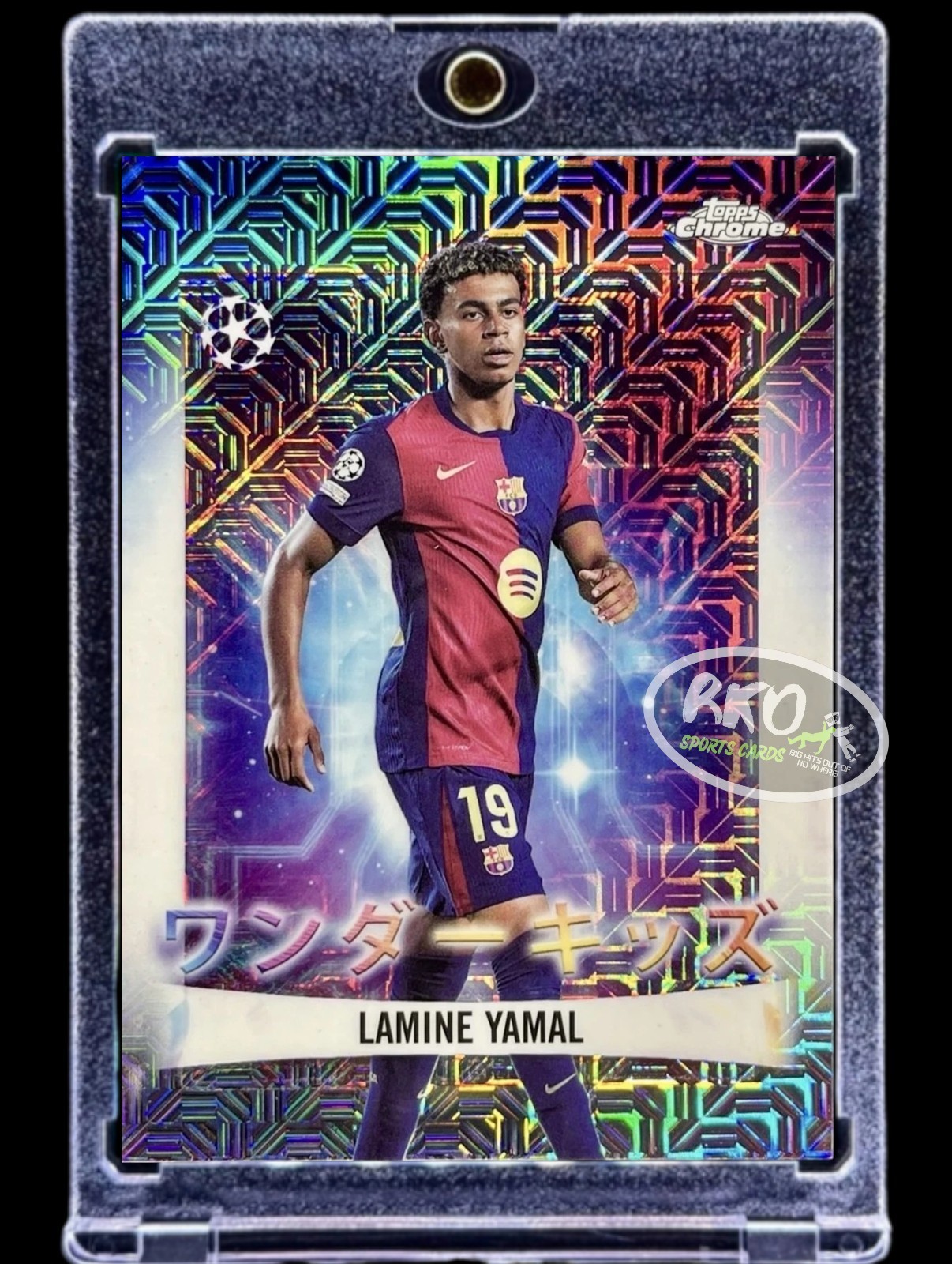 Lamine Yamal RARE ROOKIE MOJO REFRACTOR TOPPS CHROME INVESTMENT CARD ROY MINT view 3