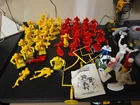 Lot Of 50+ Vintage Marx 1960's Pro Bowl Live Action Football Incomplete AS-IS