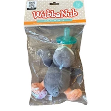 WubbaNub Grey Penguin Infant Pacifier Plush Soother Baby Comfort Toy NEW