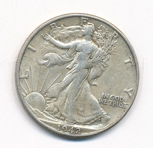 1942 D WALKING LIBERTY SILVER HALF DOLLAR