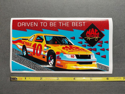 ''MAC TOOLS Racing...Driven To Be The Best'' Vintage Racing Sticker Decal~ NASCAR