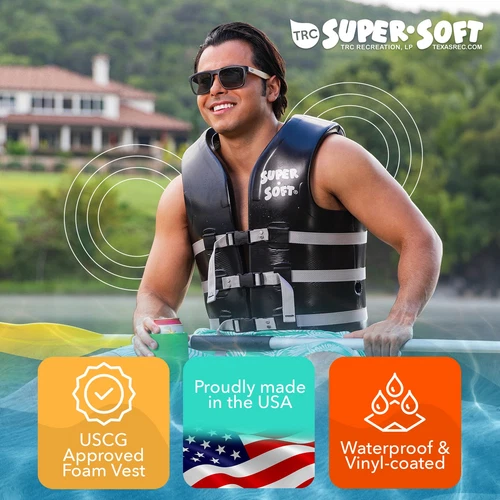 TRC Recreation Super Soft Adult XS Life Jacket Vinyl Coated Swim Vest(Open Box) image 5