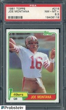 1981 Topps Football #216 Joe Montana 49ers RC Rookie HOF PSA 8.5 NM-MT+