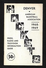 1968-69 Denver Rockets ABA Media Guide - EX+++