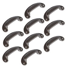 10x Wide Lipped Cabinet Cup Handle Cast Iron Cupboard Handles 95mm x 40mm Raw