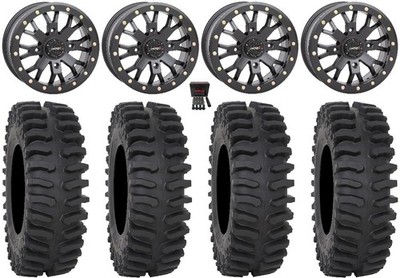 System 3 SB-4 Black (4+3) 15'' Wheels 35'' XT400 Tires Textron Wildcat XX