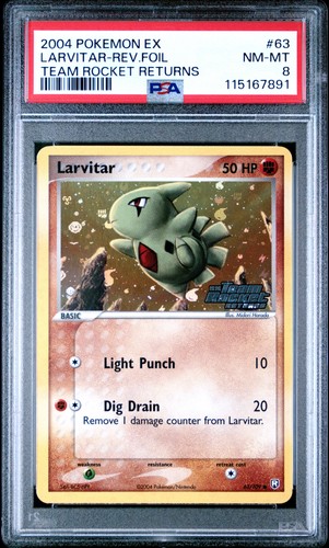 Larvitar graded PSA 8 for sale on eBay