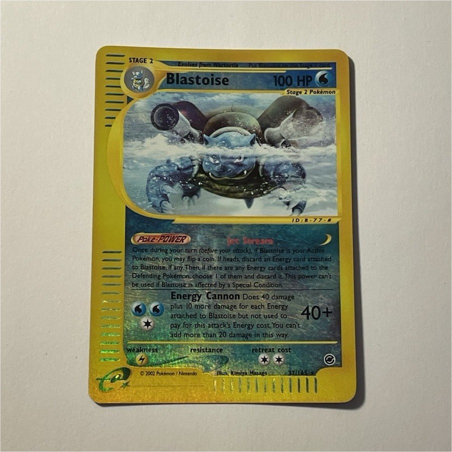 Pokémon TCG Blastoise Expedition Base Set Reverse Holo Rare 4/165 100 HP