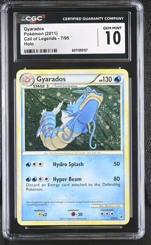 CGC 10 GEM MINT Gyarados 2011 Call of Legends 7/95 Holo Pokemon Card