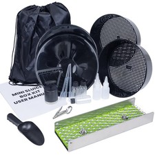 18pcs Mini Sluice Box Gold Panning Kit, Portable Aluminum Alloy Mining Equipm