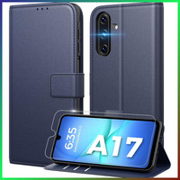 Samsung Galaxy A17 5G HüLle Rfid-Blockierung Kartenfach Blau Schutzcase