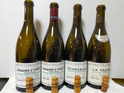 DRC ROMANEE CONTI La Tache 1998-2017 Glass Bottle Set of 4 (empty