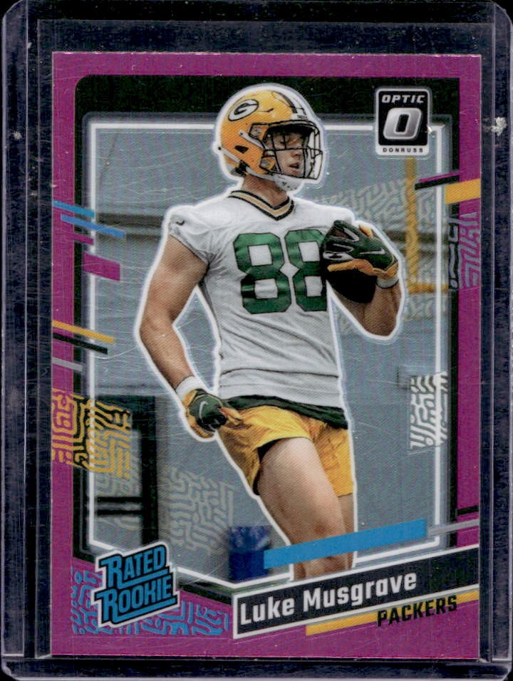 2023 Donruss Luke Musgrave Optic Rated Rookie Preview Pink Prizm RC #337