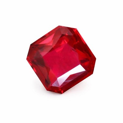 A++ Natural Red Ruby Flawless Asscher Cut 14.02 Ct GIE Certified Loose Gemstone