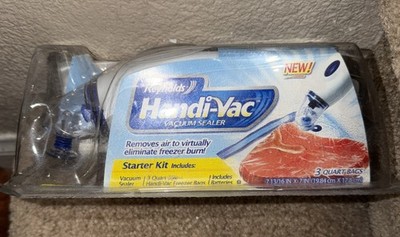 Reynolds Handi-Vac Vacuum Sealer Starter Kit w/Freezer Bags Brand New SEALED 