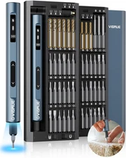 VIGRUE Mini Electric Screwdriver Set, 400RPM Electric Precision Screwdriver w...