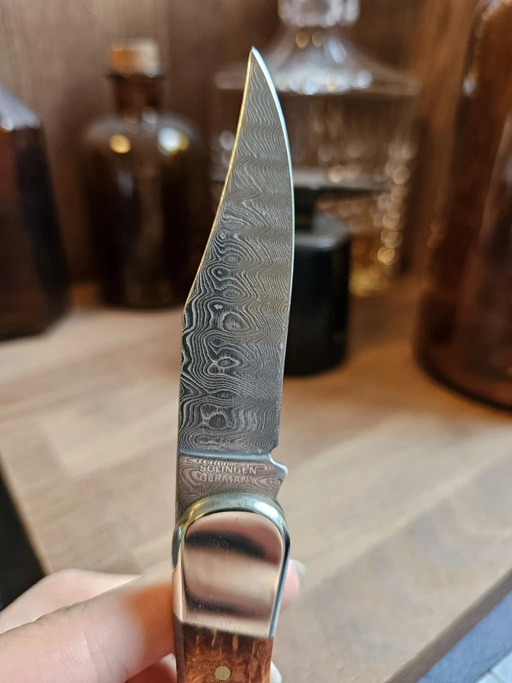 Böker Damast Jahresmesser 1991 Nr. 477/999 300 Lagen Damast Ambiona Griff - Bild 4 von 4