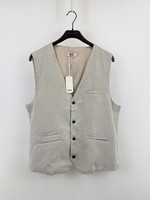 Coofandy Herren Weste Gr. XL Anzugweste Casual V-Ausschnitt Hellgrau