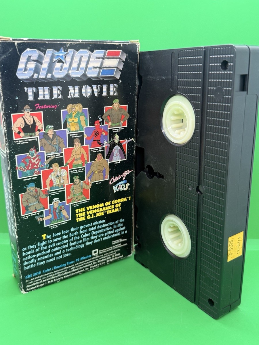 G.I. Joe The Movie 1987 Animated VHS Tape Celebrity Kids Release