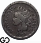 1869/9 Indian Head Cent Penny *Scarce Key Date Mint Overdate ERROR* Fine+