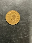 1858 California Gold Liberty Head 1/2 Token/Coin: with Bear on Back