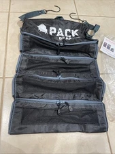 Pack Gear Hanging Suitcase Organizer  Large Hanging Luggage Organizer Black NEW