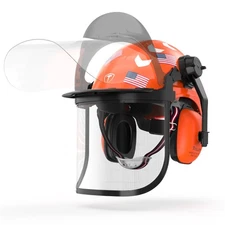 Casco de motosierra seguridad forestal protector de seguridad con gafas antivaho