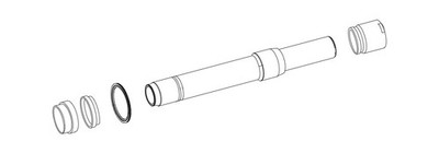 compatible with SRAM Complete rear axle kit for wheel MTH-746 BOOST REAR
