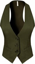 olive green womens vest