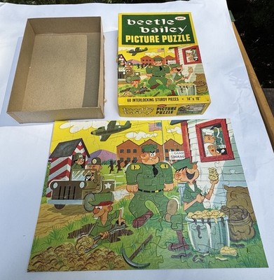 Vintage Jaymar Beetle Bailey Picture Puzzle ''Potato Artist'' 60 pieces