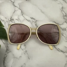 Silhouette Vintage 80s Eye Glasses Frames Cream 1084 56 16 135 Wide Boxy