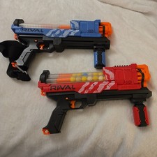Two Nerf Rival Artemis XVII-3000 Blasters - Red and Blue