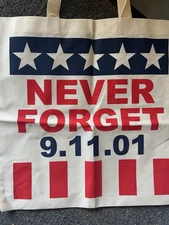 Never Forget 9.11.01 Shopping Reusable Tote Bag Canvas • Tunnel to Towers