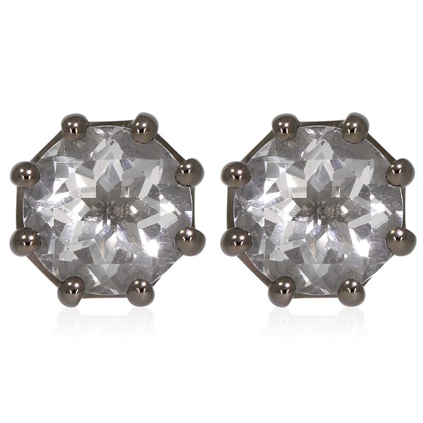 Xen Ohrstecker Mit Bergkristall Ca. 3,78 Ct. Black Rhodium-image